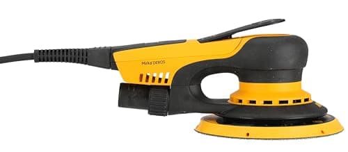 Image of Mirka DEROS II 650 Random Orbital Sander Grip for Ø 150mm Sandpaper/Orbit 5.0mm / 230V / Electric Sanding Machine UK-Plug/Orbit Sanding Power Tool for dust-Free Sanding of Wood, Drywall, and Metal
