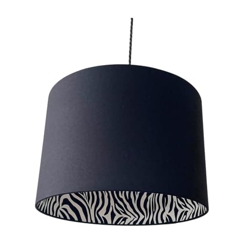 Image of Black White Zebra Cotton Drum Lampshade