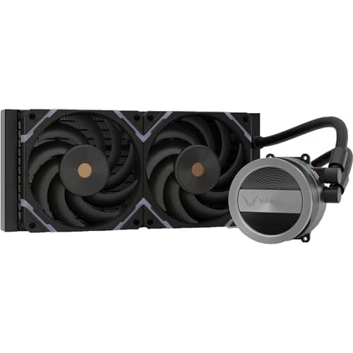 Image of Valkyrie Dragonfang 240 RGB 240mm AIO CPU Liquid Cooler – 2×120mm ARGB PWM Fans – 250W TDP – PWM Pump 800–2600RPM – AMD AM5, AM4 – INTEL LGA 1851, 1700, 1200/1151 Compatible – Sync Ready | Black