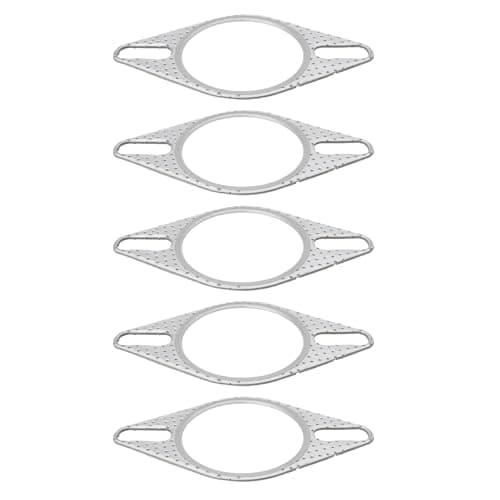 Image of VGOL 5 Pcs 2.25 “ Inch 57mm Car Engine Exhaust Gasket Downpipe Flange With Two Bolt Holes Exhaust Manifold Gasket for Most Vehicles