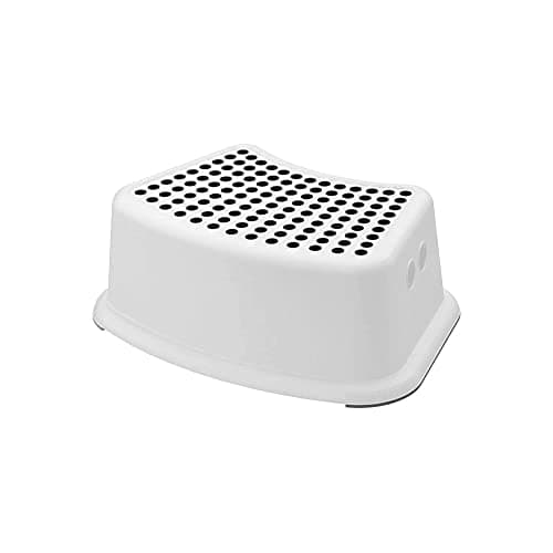 Image of Sterun Plastic Child Step Stool with Anti-Slip Top, Non-Slip Toilet Step for Toddlers, Practical Toddler Step Stool (Black)