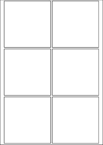 Image of SmithPackaging A4 Self Adhesive Address Labels, 6 Labels Per Sheet, 20 Sheets, 99.1 x 93.1mm, 120 Labels