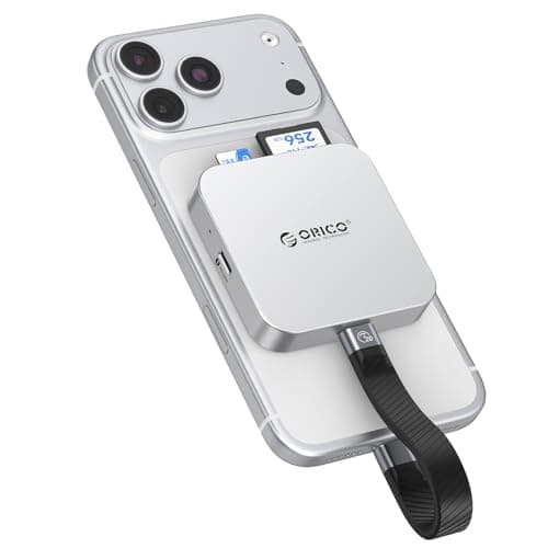 Image of ORICO Magnetic SD Card Reader All-in-One USB C Hub with 100W PD Charging, Dual Slot Portable Adapter for MacBook, Laptop, Phone, Tablet