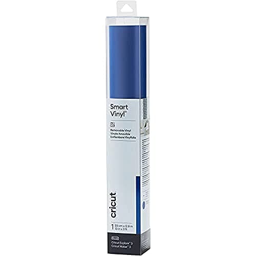 Image of Cricut Smart Removable Vinyl, Blue, 33cm x 91.4cm, Ideal for Personalised Decals, Labels & DIY Crafts, removes Without Residue, for All Cutting Machines