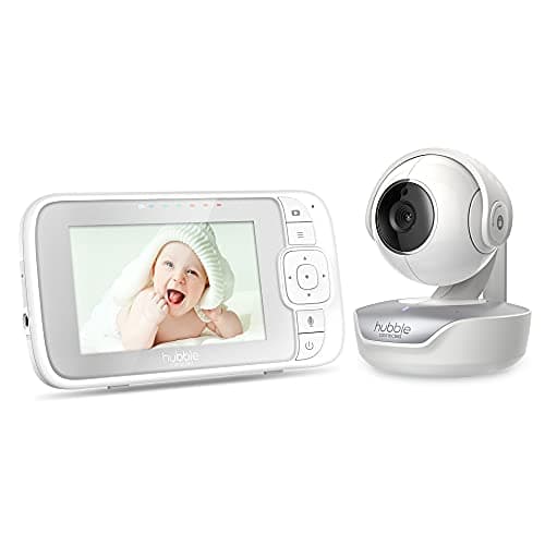 Image of Hubble View Select 4.3" Baby Monitor with Camera, Remote Pan Tilt Zoom, 2-Way Talk, Night Vision, Room Temperature Monitoring, Baby Video Monitor Camera w/ Privacy Mode, 1000ft Range, No Wifi Baby Cam