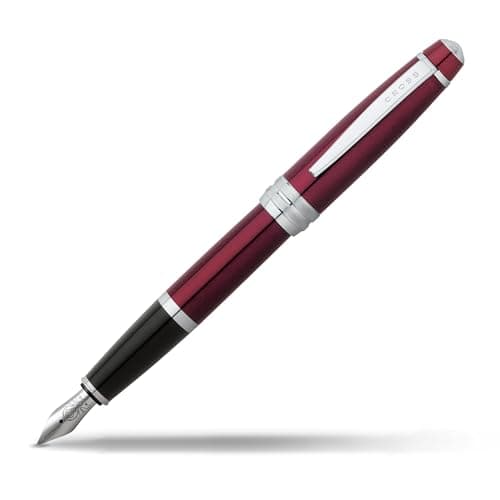 Image of CROSS Bailey Red Lacquer Medium Nib Fountain Pen incl. Premium Gift Box – Refillable Cartridge Pen