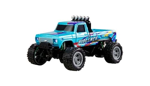 Image of Amewi RC Monster Truck Die Cast 1:64 RTR Blue Remote Control in Card Format