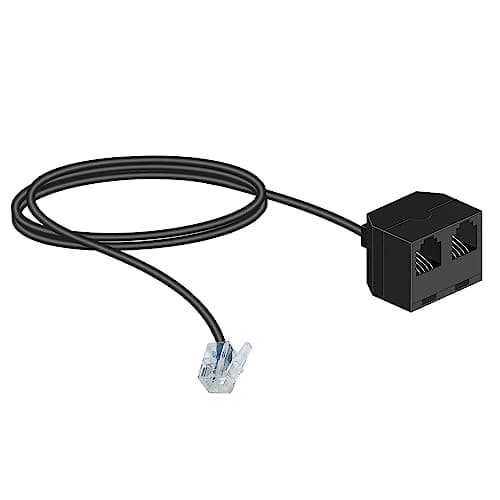 Image of Callez RJ9 Telephone Training Adapter Y Splitter for Headset or Handset Compatible with Mitel Polycom Avaya Yealink Cisco Grandstream NEC and Other Desk Phones, Headset Phone Splitter Extension Cable