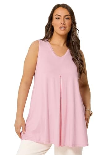 Image of Yours Curve Pleat Front Vest Top - Women's - Plus Size Curve