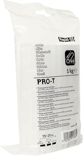 Image of Rapid 40302768 190mm 12mm 1Kg PRO-T Technical Transparent Glue Sticks (Pack of 50)