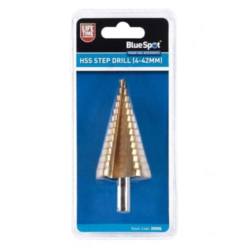 Image of Blue Spot Tools Step Drill HSS Steel Titanium Cone Bit Hole Metal Cutter Tool 4-42mm