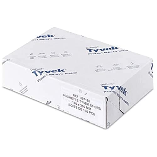 Image of Bong Tyvek C4 White Peel and Seal Pocket Envelope 55 GSM, Pack of 100 (00011782)