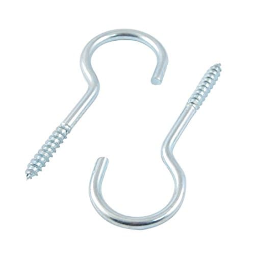 Image of Merriway BH05162 (25 Pcs) Chrome Plated Unshouldered Cup Mug Hook, White 50 mm - Pack of 25 Pieces
