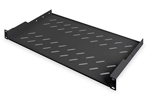 Image of DIGITUS Shelf for fixed installation - 19-inch - 1U - Front mounting - Load capacity 15 kg - For network and server cabinets - From 450 mm cabinet depth - Black