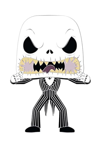 Image of Funko Pop! Large Enamel Pin DISNEY: the Nightmare Before Christmas - Jack Skellington - Disney: the Nightmare Before Christmas Enamel Pins - Cute Collectable Novelty Brooch & Bags