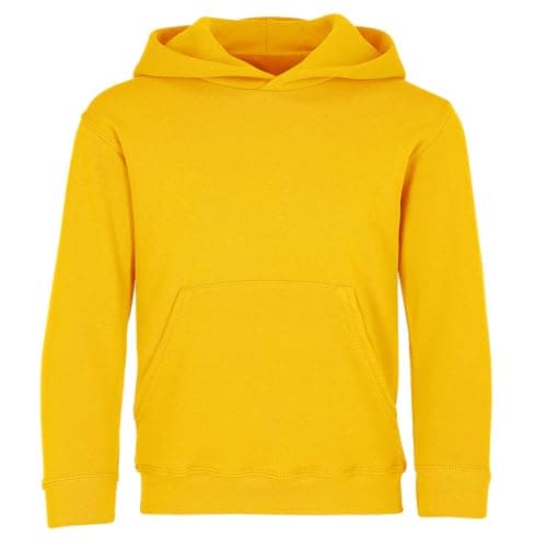 Image of Fruit of the Loom Childrens Unisex Hooded Sweatshirt/Hoodie (9-11) (Sunflower)