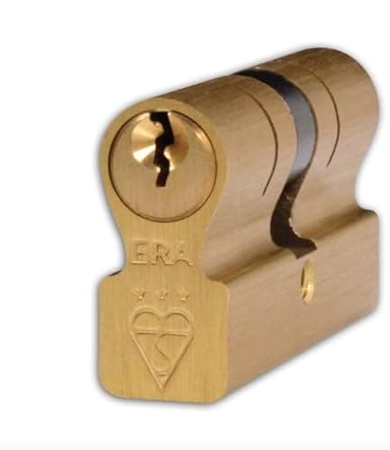 Image of British Standard Kitemarked 6 Pin Invincible Double Door Cylinder – High Security Anti-Snap Euro Profile Lock Barrel for uPVC, Composite & Wooden Doors (Brass, 40mm/40mm)