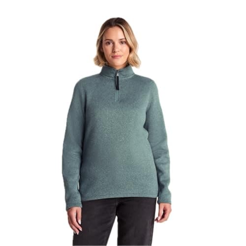 Image of TOG24 Pearson Knitlook Womens Fleece with Ã‚¼ Zip Neck