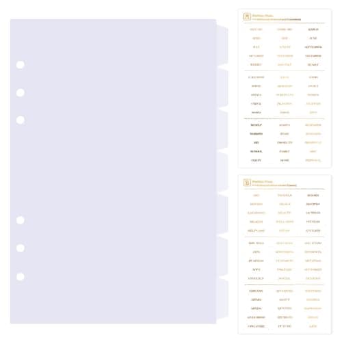 Image of DY.2ten Clear Dividers for 6 Ring Binder, 7-Tab Sturdy Plastic Dividers, A5 Index Divider, 6 Hole Binder Dividers, Insertable Notebook Planner Tab Dividers for Binders