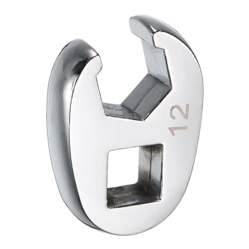 Image of sourcing map Drive Crowfoot Wrench 3/8" Drive 12mm Metric Fractional Crowfoot Flare Nut Wrench 40Cr Chrome Plated Open End Crowfoot Wrench for Mechanics Automotive Repair Work
