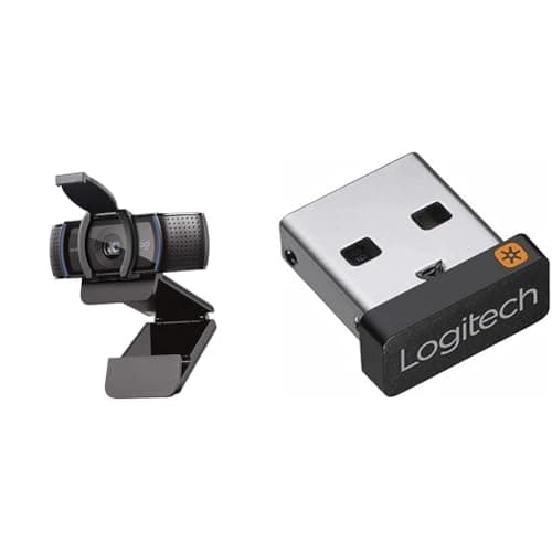 Image of Logitech C920S HD Pro Webcam, Full 1080p HD Video Calling, Clear Stereo Audio, Light Correction, Privacy Shutter, Streaming, Compatible with Skype, Zoom, FaceTime & USB Receiver - Black