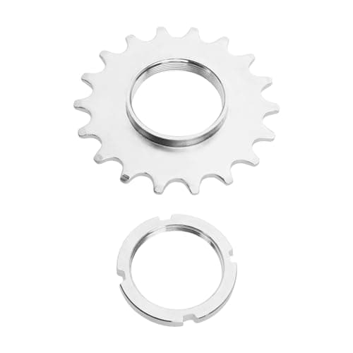 Image of ECSiNG Bike Sprocket Fixed Single Speed Cog Thread Ribg High Strength Steel Bicycle Flywheel Sprockets Parts for Fixed Gear Bike 18T with Lock Ring