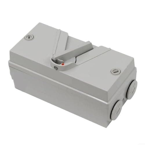 Image of Glewi Enclosed Motor Disconnect Switch Phase 20A 35A 63A 440V AC Waterproof IP65 Safety Isolation Breaker Box for Generator Power Plant(20A)