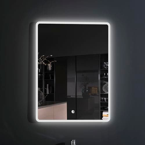 Image of Croydex MM720200E Chilcombe Hang 'N' Lock Illuminated Mirror, Glass, Silver, 3x40x60.5 cm