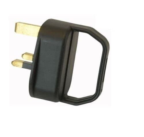 Image of iSeventy9 Easy Pull Mains Plug Top 13A Black Fused with a Handle - Arthritis/Disability/weak Grip/Elderly