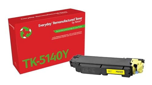 Image of Xerox Everyday Compatible Kyocera TK-5140Y Yellow Toner, Standard Capacity, Remanufactured, TK5140Y