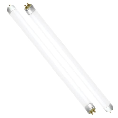 Image of 2PCS T5 8W 12" Fluorescent Light Tube, 6500K 685LM Cool White Fluorescent Tube, High Efficiency Lamp with G5 Base for Kitchen Garage Bathroom Strip Light and Emergency Lighting, 300mm, Energy Class A