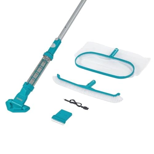 Image of Bestway Swimming Pool Cleaning Kit, Complete Maintenance Kit with Pool Vacuum Cleaner, Detachable Lightweight Pole