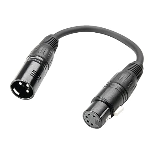 Image of Adam Hall Cables 3 STAR DHM 0020 - Adapter Cable DMX 5-pole XLR female to 3-pole XLR male | 0.2 m