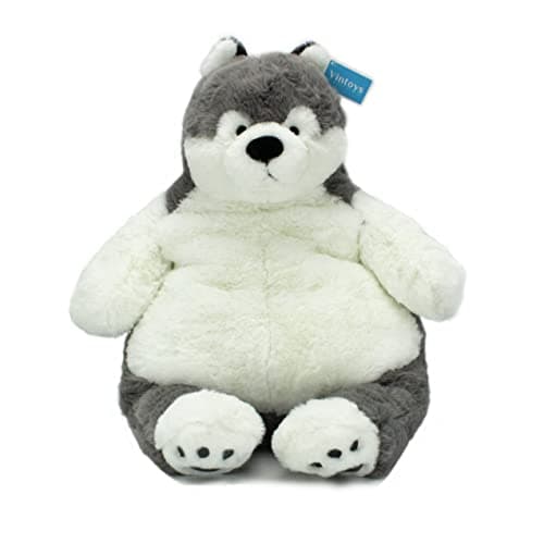 Image of Vintoys Siberian Husky Dog Plush Hugging Pillow Stuffed Animals Puppy Plush Soft Toy 23"
