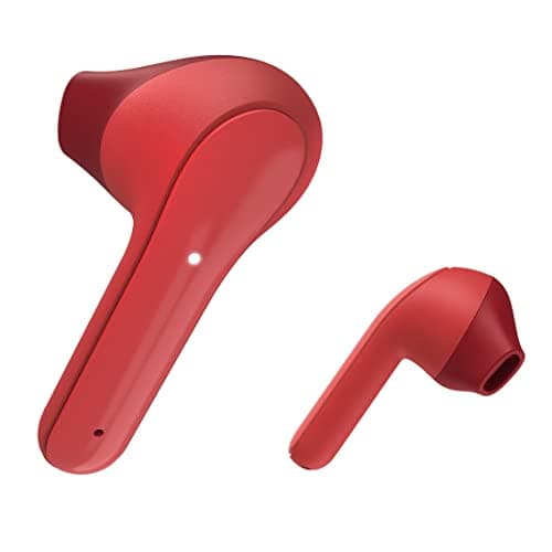 Image of Hama Bluetooth Headphones Freedom Light (True Wireless in-ear headphones with microphone, earbuds with charging case, 28-hour battery life, wireless headphones voice control touch control) red