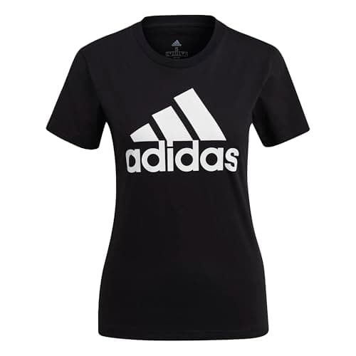 Image of adidas Women's Essentials Logo Short Sleeve T-Shirt, Black/White, XS