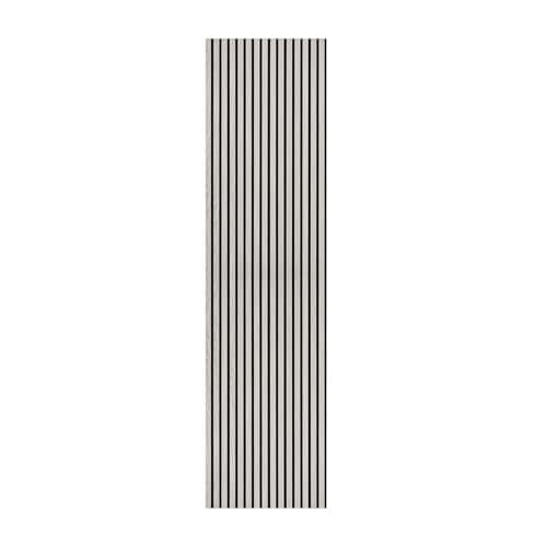 Image of Decoranddecor Acoustic Slat Wood Wall Panel and Ceiling Panelling Decorative 3D MDF 240 cm x 60 cm - Grey