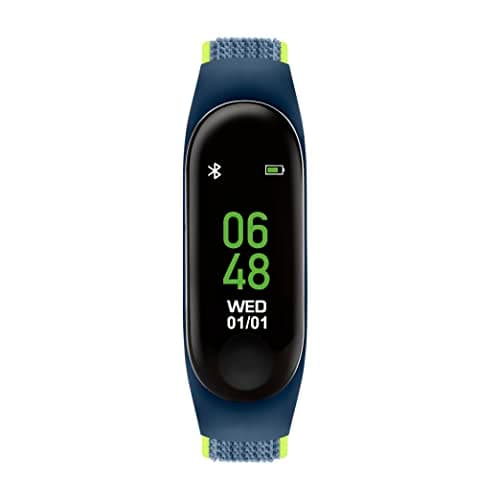 Image of Tikkers Series 1 Blue Canvas Rip Strap Activity tracker with colour touch screen and up to 7 day battery life TKS01-0012