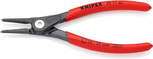 Image of KNIPEX Precision Circlip Pliers for External Circlips on Shafts with Non-Slip Plastic Coating 140 mm, 49 11 A1