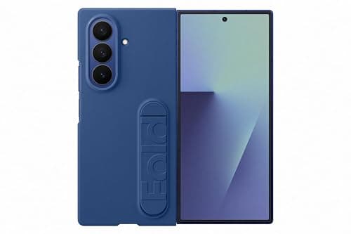 Image of Samsung Galaxy Official Silicone Case with Stand for Galaxy Z Fold7 in Blue