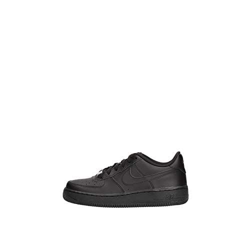 Image of Nike Unisex Air Force 1 (Gs)' Basketball Shoes, Black Black Black 009, 4 UK