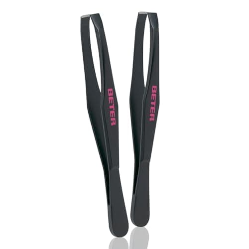 Image of Beter Pack of 2 Precision Tweezers for Facial Hair Removal, Professional Eyebrow Design