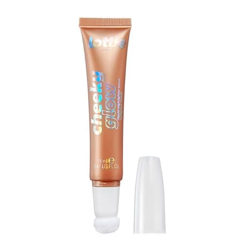 Image of Lottie London Cheeky Glow in Golden Glaze, Liquid Blush & Sheer Highlighter, Buildable Formula Infused with Hyaluronic Acid, Vegan & Cruelty-free