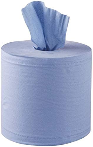Image of Venuscello® Tork Centre Feed Embossed 2 Ply Blue Tissue Paper Roll - Jumbo Kitchen Rolls for Home Office and Bathroom (Pack of 6)
