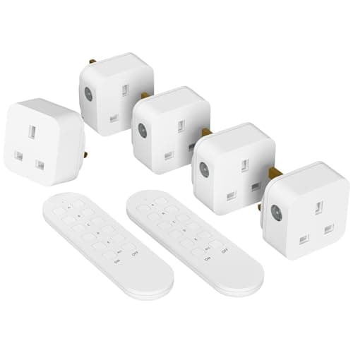 Image of Remote Control Plug Socket, Wireless Light Switch, 5 Pack Sockets and 2 Remote