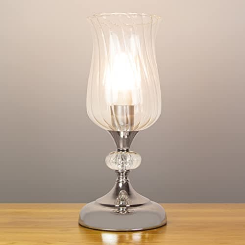 Image of Anika 62519 Hurricane Table Lamp with Touch Activated Base / 3 Brightness Settings / Easy to Install Bulb / Chrome Effect / Mains Powered / 28 x 12.5cm