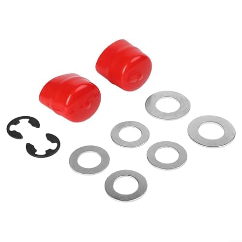 Image of Axorafow 9040h Front Wheel Bushing Kit Mowers - Replaces 532188967 532121749 121749x with Axle Hubs Washers E-clips Garden Tractor Repair(Red)
