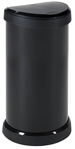 Image of CURVER Metal Effect One Touch Deco Bin 40L, Black