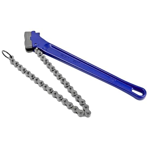 Image of KARRYTON 14" Chain Pipe Wrench 2" - 5" Pipe Diameters, 18.5" Chain Length Max Breaking Load 5500Lbs, Heavy Duty Plumbing Tool for Pipe Installation, Oil Fields Operations and Maintenance