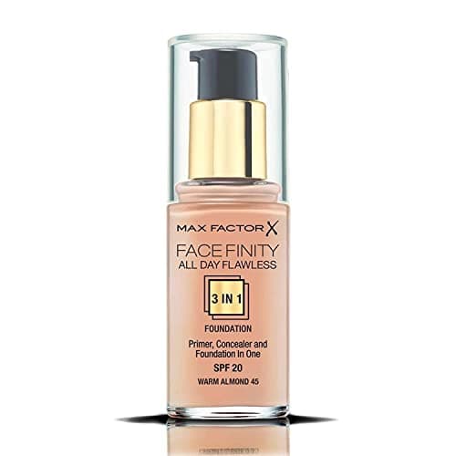 Image of Max Factor Facefinity 3-in-1 All Day Flawless Foundation, SPF 2, Warm Almond 45, 3 ml